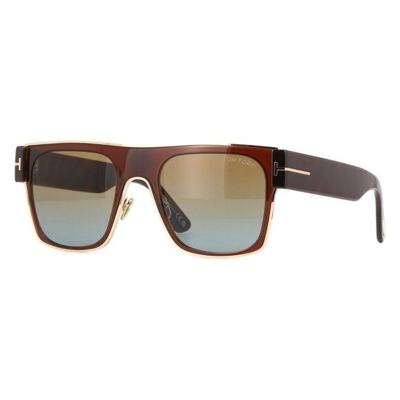 New TOM FORD Edwin Havana Square FT1073/S 48F Sunglasses Women - Picture 1 of 4